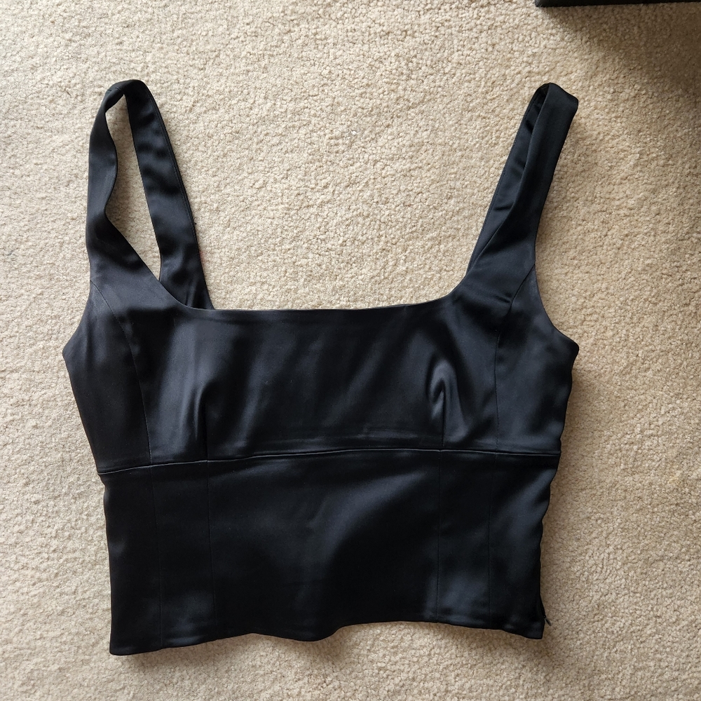 Aritzia Black Crop Top